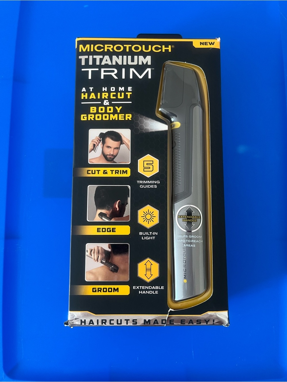 Titanium Trim Men’s Body Groomer - Black & Gold